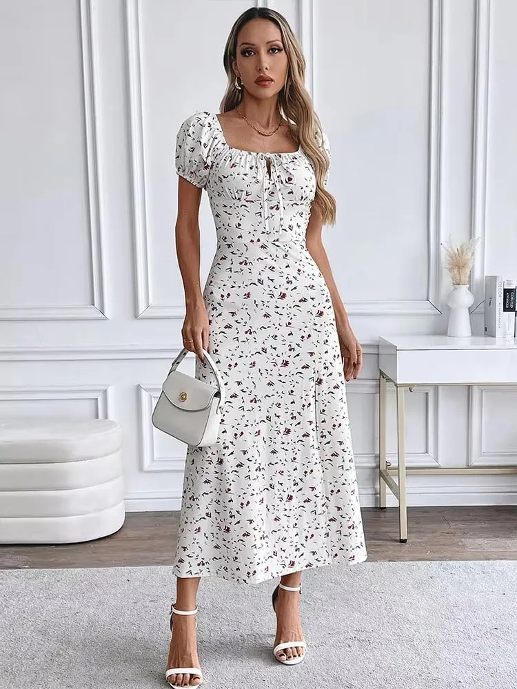 GUOYUXIAO Women's Short Sleeve Dress Loose Fit Skirt