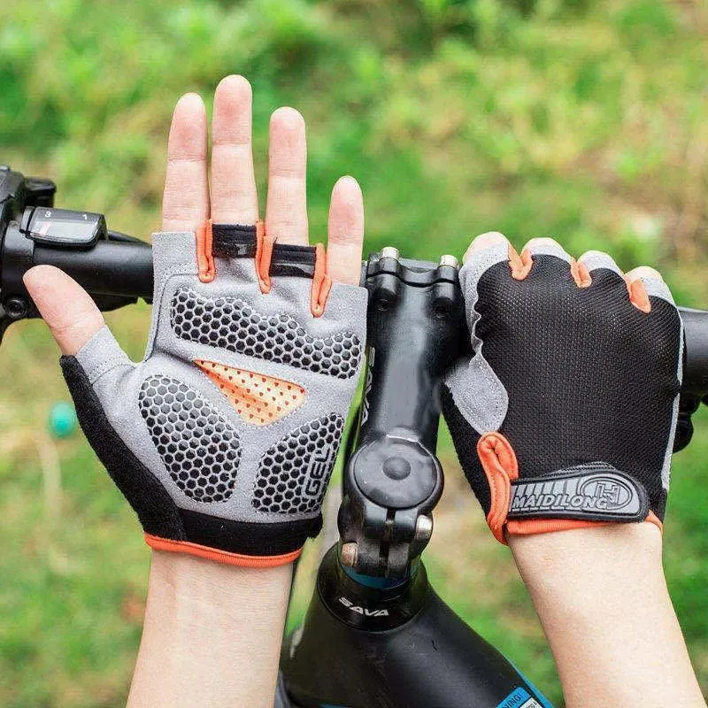Half Finger Bicycle Gloves, Breathable, Washable, Unisex, Durable, Perfect for Cycling, Comfortable and Flexible