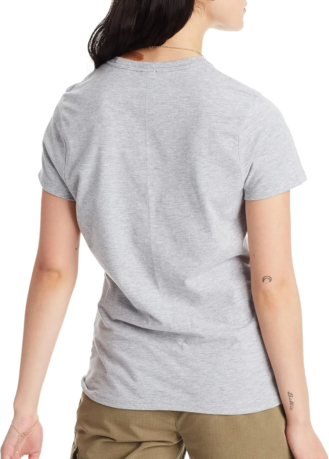Hanes Perfect-T Crewneck T-Shirt, Lightweight Cotton Short Sleeve Tee for Women