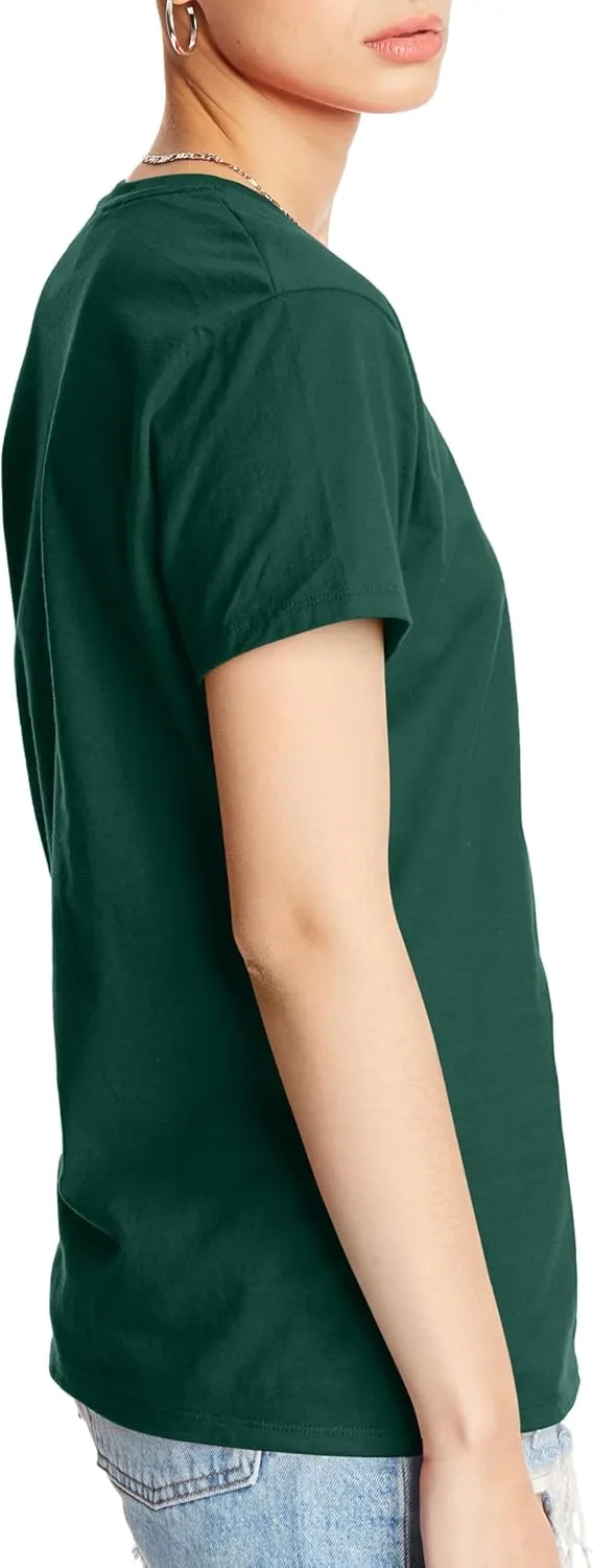 Hanes Perfect-T Crewneck T-Shirt, Lightweight Cotton Short Sleeve Tee for Women
