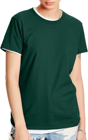 Hanes Perfect-T Crewneck T-Shirt, Lightweight Cotton Short Sleeve Tee for Women