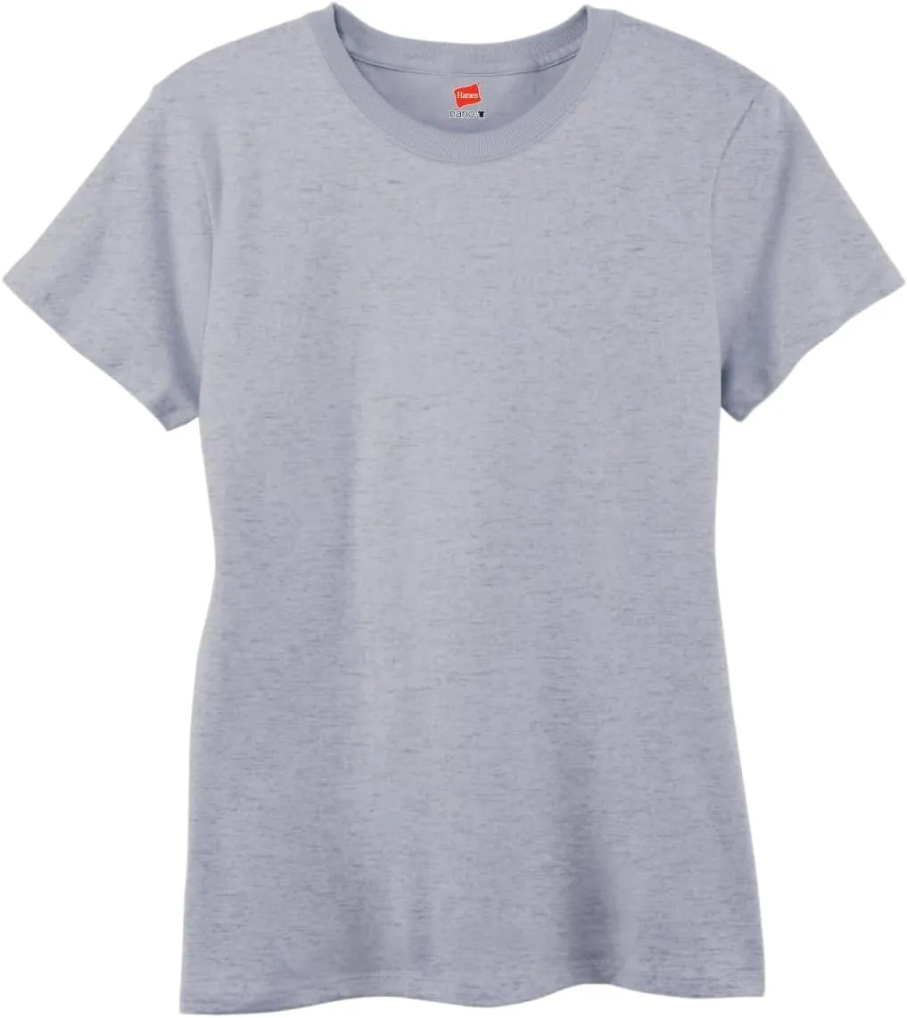 Hanes Perfect-T Crewneck T-Shirt, Lightweight Cotton Short Sleeve Tee for Women