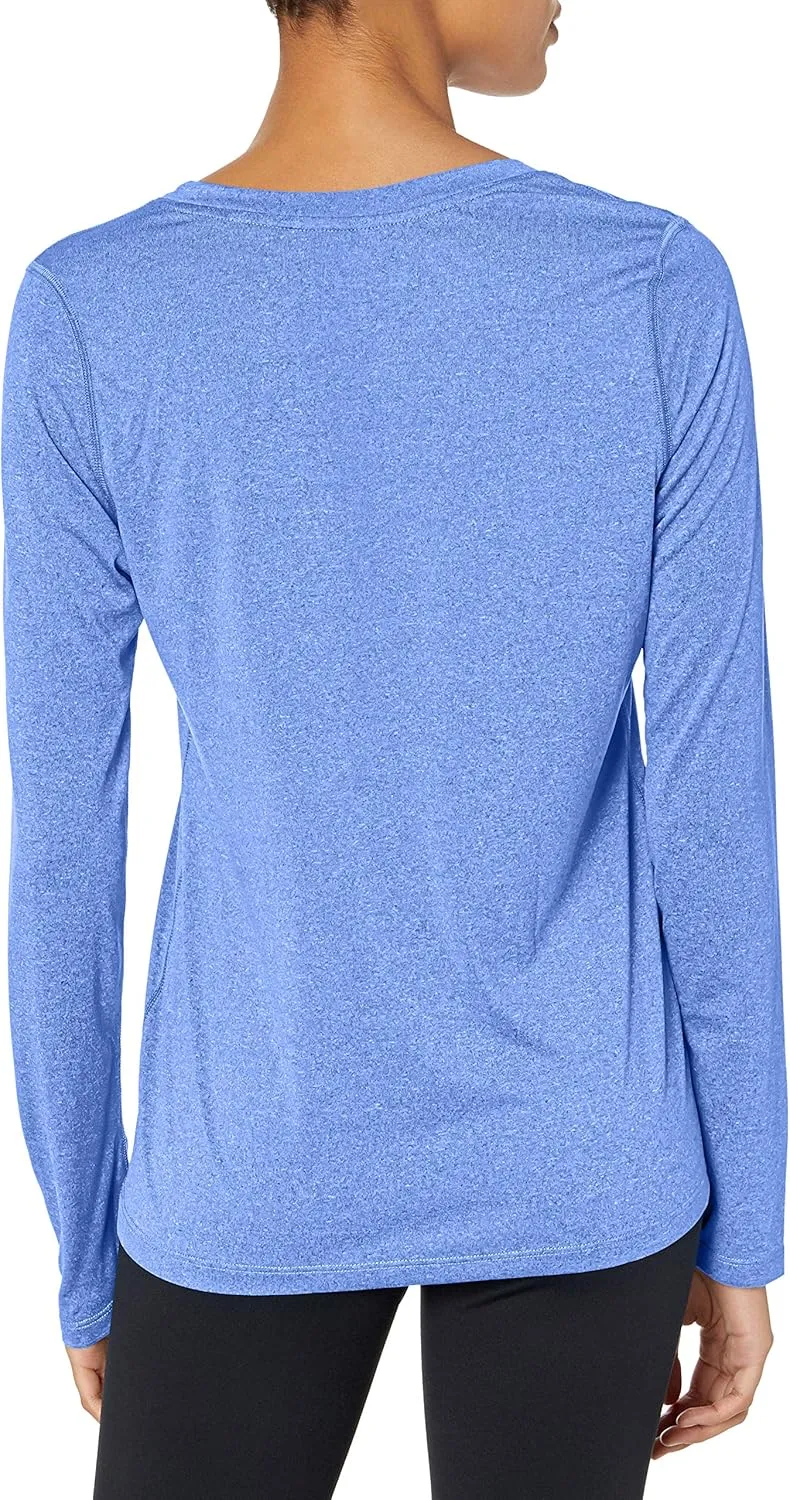 Hanes Sport Women's Cool DRI Performance Long-Sleeve V-Neck T-Shirt