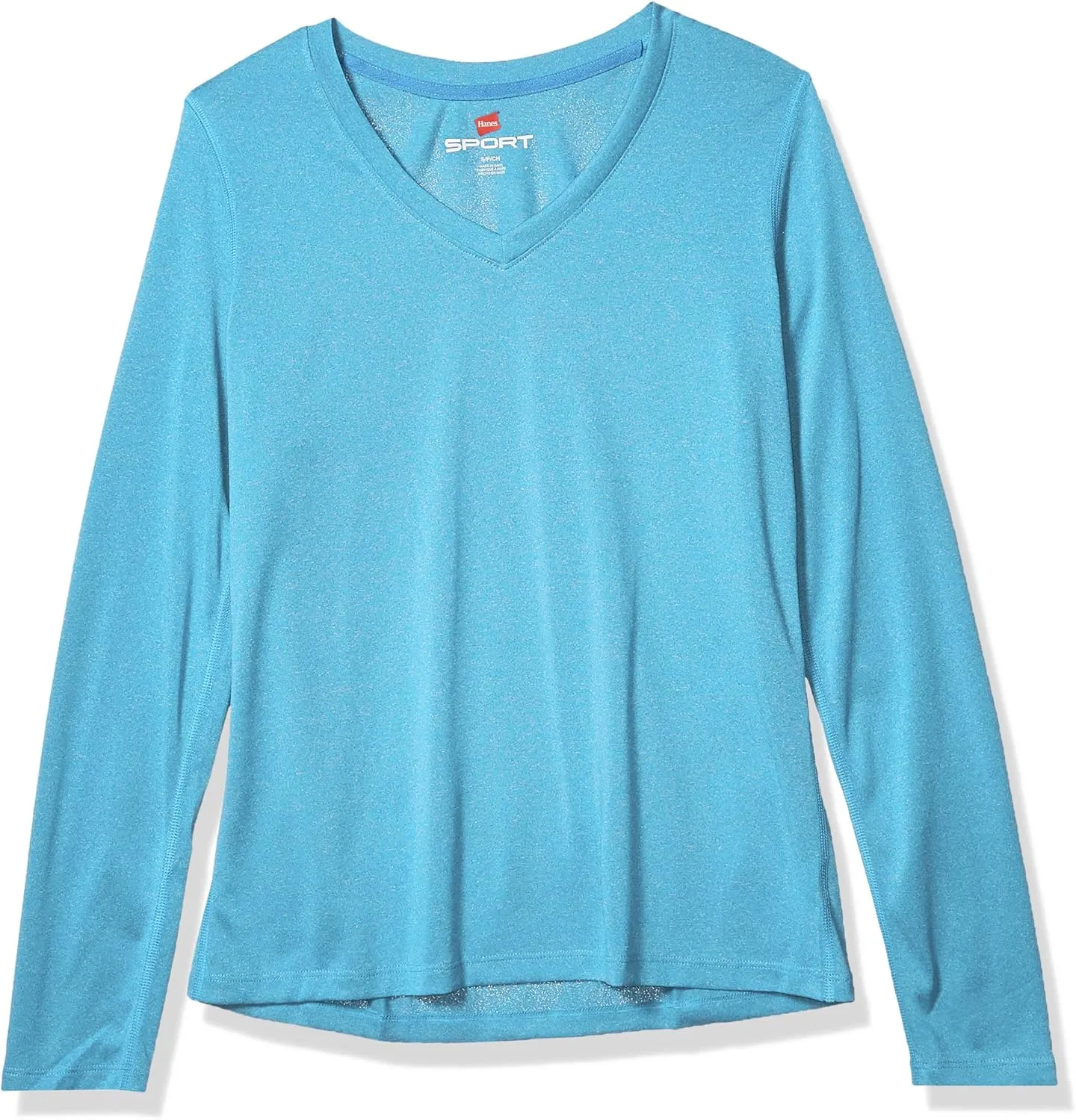 Hanes Sport Women's Cool DRI Performance Long-Sleeve V-Neck T-Shirt