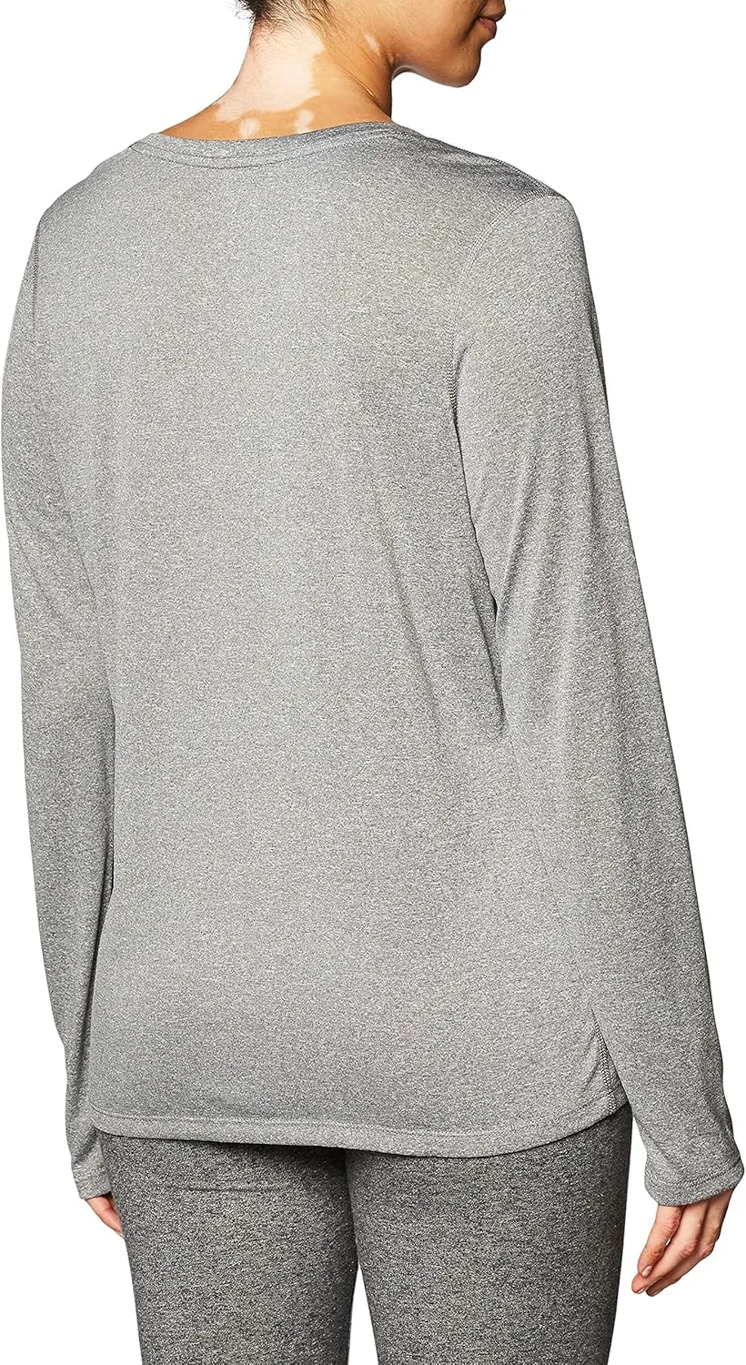 Hanes Sport Women's Cool DRI Performance Long-Sleeve V-Neck T-Shirt