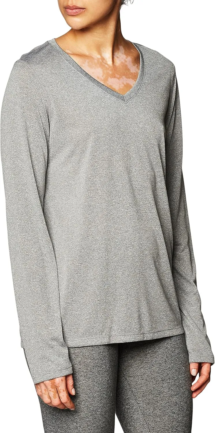 Hanes Sport Women's Cool DRI Performance Long-Sleeve V-Neck T-Shirt