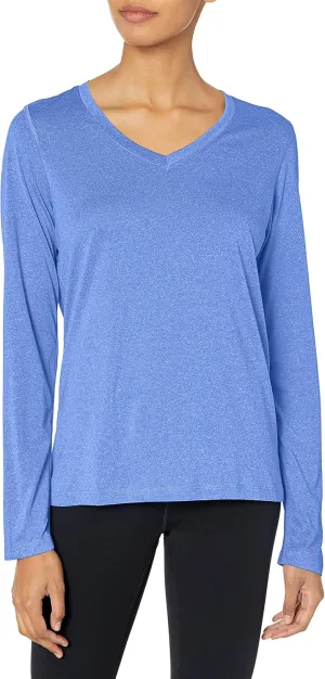Hanes Sport Women's Cool DRI Performance Long-Sleeve V-Neck T-Shirt