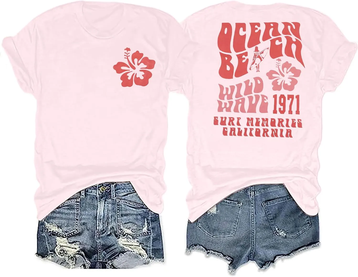 Hawaiian Oversized Shirts Women Hawaii Flower Tshirt Aloha Graphic Tees Summer Beach Oversized Tops