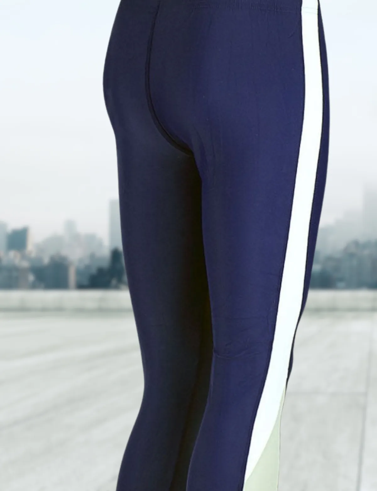 Herren Thermo Laufhose Tight Lang Navy