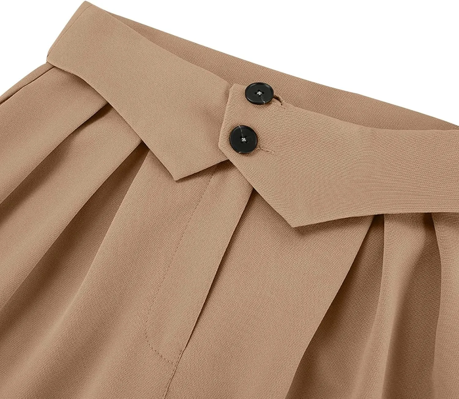 HGps8w Women's High Waist Casual Straight Leg Dress Pants High Elastic Waisted Wide Leg Business Work Trousers Suit Pants