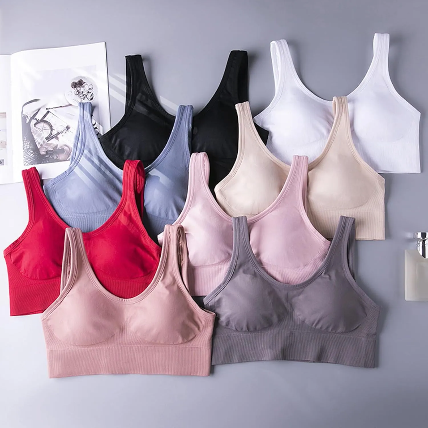 High Impact Sports Bras for Women Large Bust for Large Bust Plus Size Athletic Sports Bra Training Push Up Support