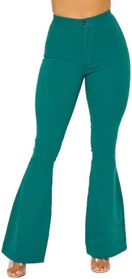 High Waisted Stretchy Bell Bottom Jeans