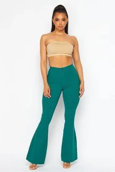 High Waisted Stretchy Bell Bottom Jeans