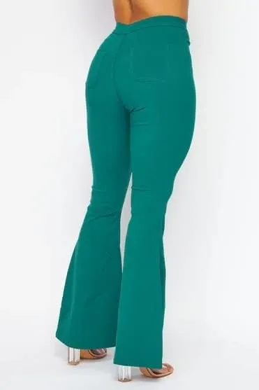 High Waisted Stretchy Bell Bottom Jeans