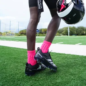 Hue Pink Football Padded Short Socks