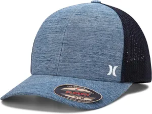 Hurley Men's Caps - Mini Icon Mesh Panel Baseball Cap - Fitted Hats for Men