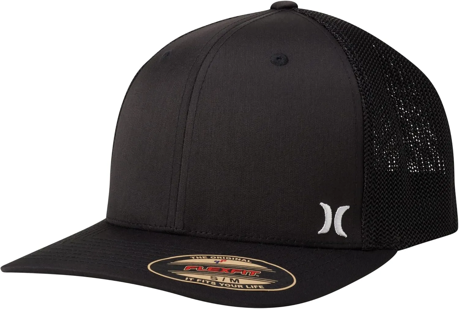 Hurley Men's Caps - Mini Icon Mesh Panel Baseball Cap - Fitted Hats for Men