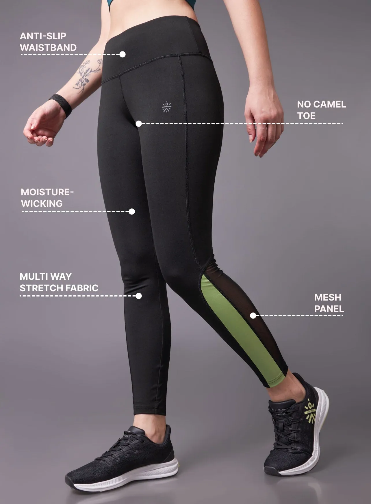 Iconic Black Running Tights