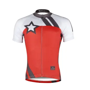 ILPALADINO Cycling Jersey for Men in Summer Breathable Red Bike Shirt Outdoor Exercise Bicycling Summer Pro Cycle Clothing Racing Apparel Outdoor Sports Leisure Biking Shirts NO.743