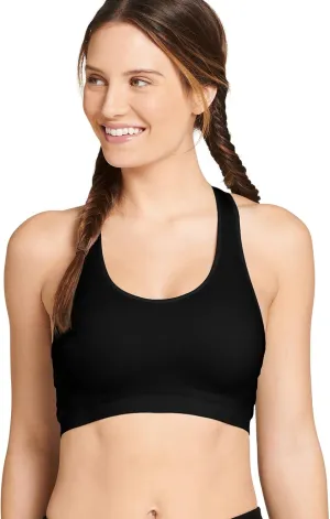 Jockey Women's Bra Mid Impact Removable Cup Seamless Sports Bra