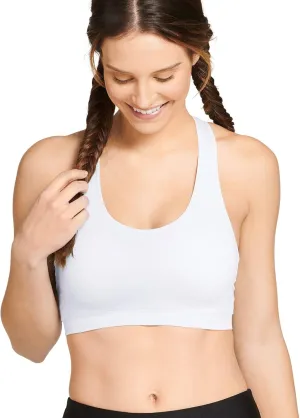 Jockey Women's Bra Mid Impact Removable Cup Seamless Sports Bra