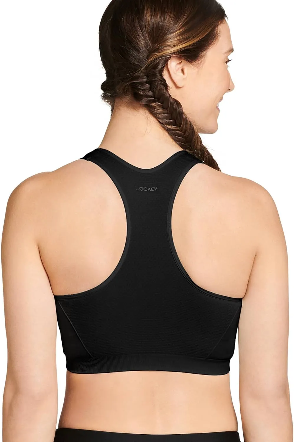 Jockey Women's Bra Mid Impact Removable Cup Seamless Sports Bra