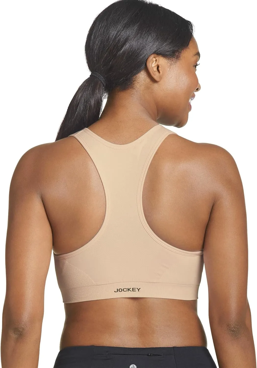 Jockey Women's Bra Mid Impact Zip Front Sports Bra