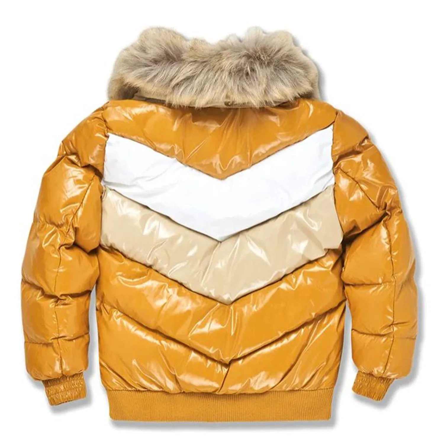 Jordan Craig Color Blocked Men's Puffer Jacket Wheat