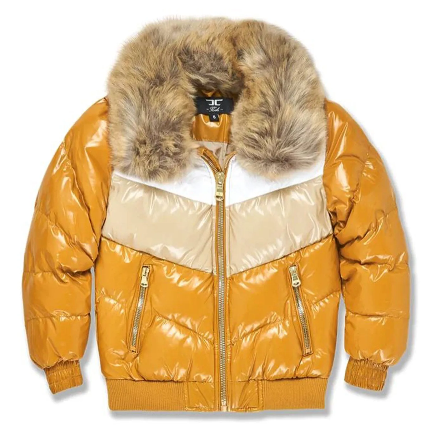 Jordan Craig Color Blocked Men's Puffer Jacket Wheat