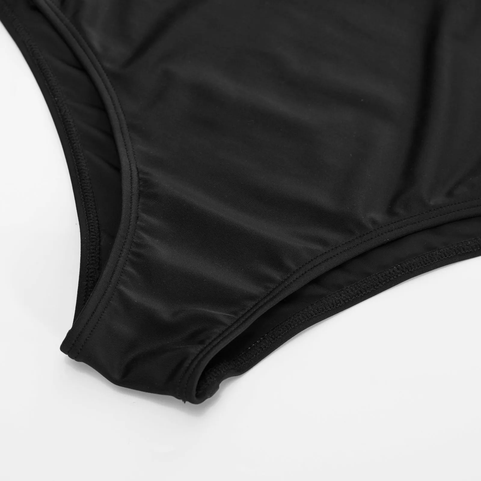 KK Women 2pcs Set Swimsuit V-Neck Ruched Padded Swim Tops Swim Skirt with Briefs