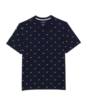 Lacoste Herre krokodilleprint Stretch Bomuld T-shirt