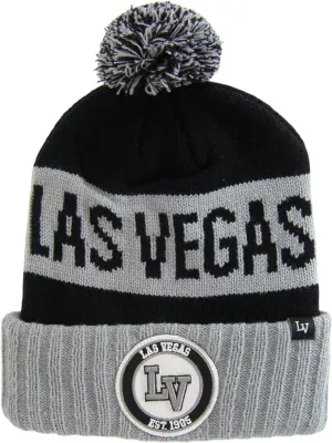 Las Vegas Ribbed Cuff Knit Winter Hat Pom Beanie
