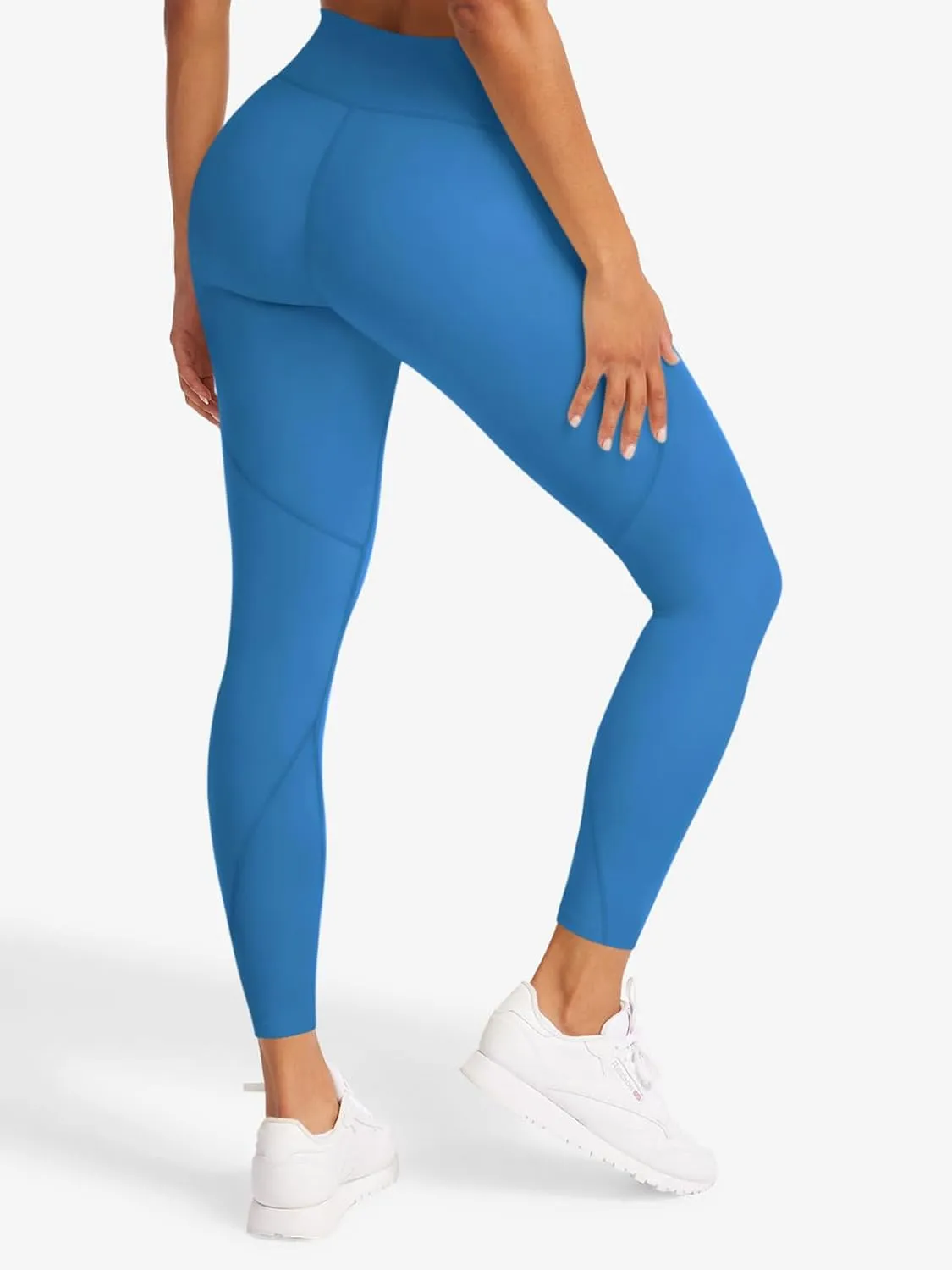 LASLULU V-High Waist Workout Leggings for Women 26" Tummy Control Buttery Soft Compression Leggings Yoga Workout Pants
