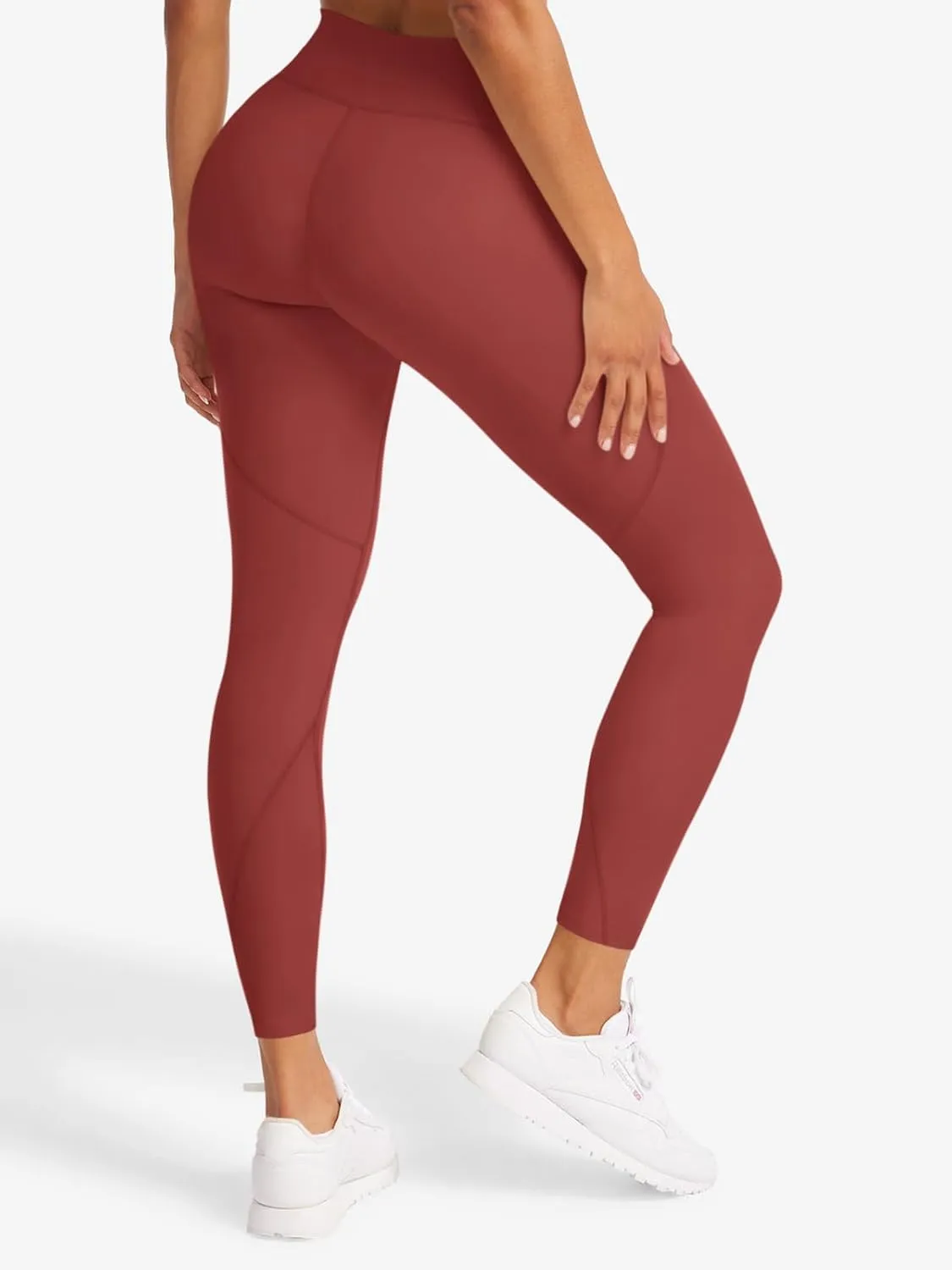 LASLULU V-High Waist Workout Leggings for Women 26" Tummy Control Buttery Soft Compression Leggings Yoga Workout Pants