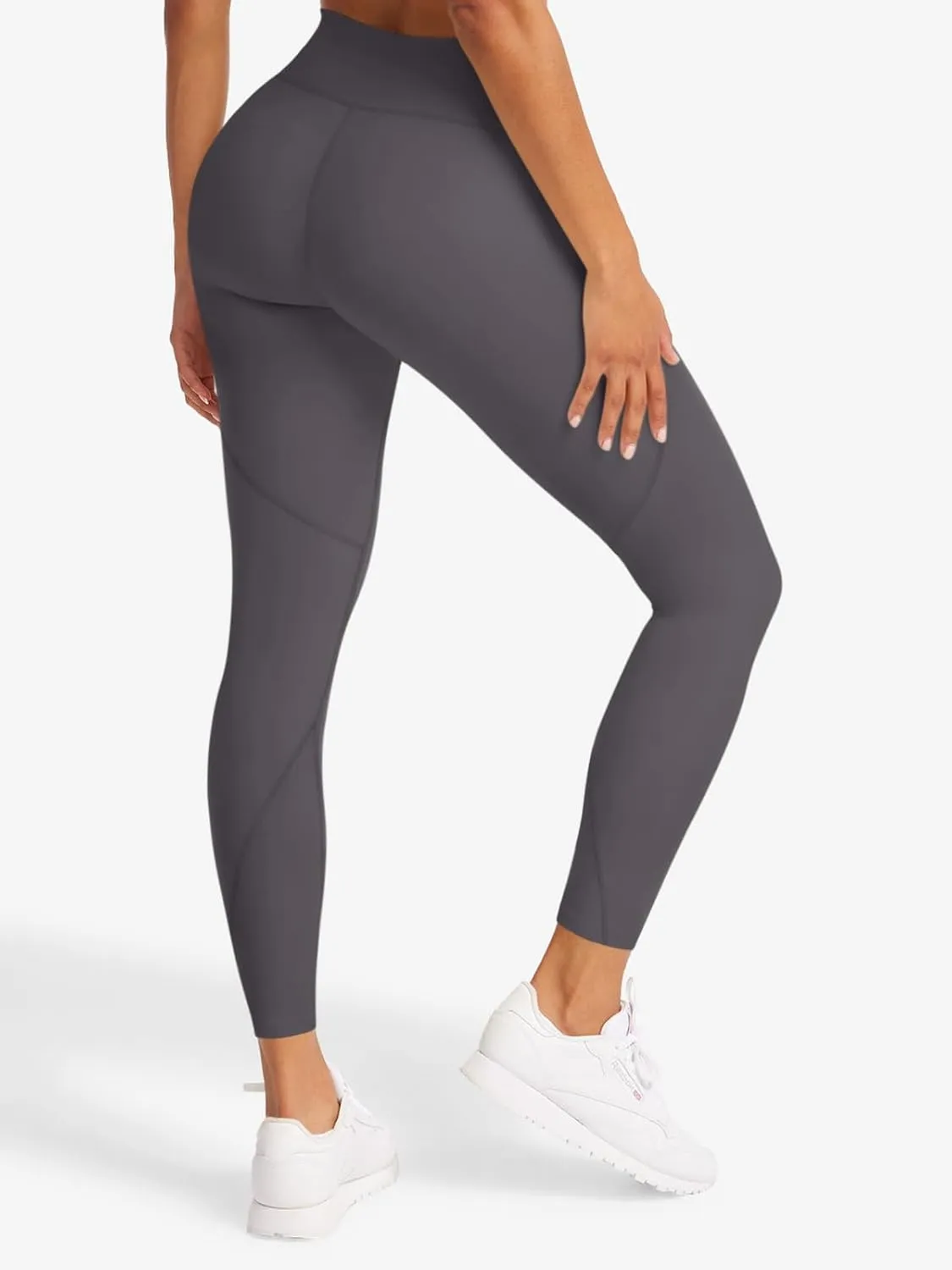 LASLULU V-High Waist Workout Leggings for Women 26" Tummy Control Buttery Soft Compression Leggings Yoga Workout Pants