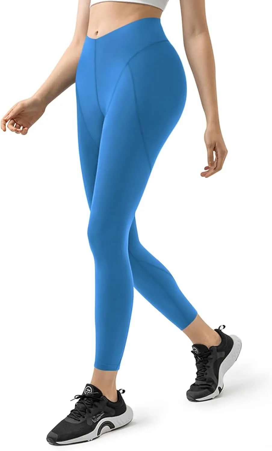 LASLULU V-High Waist Workout Leggings for Women 26" Tummy Control Buttery Soft Compression Leggings Yoga Workout Pants