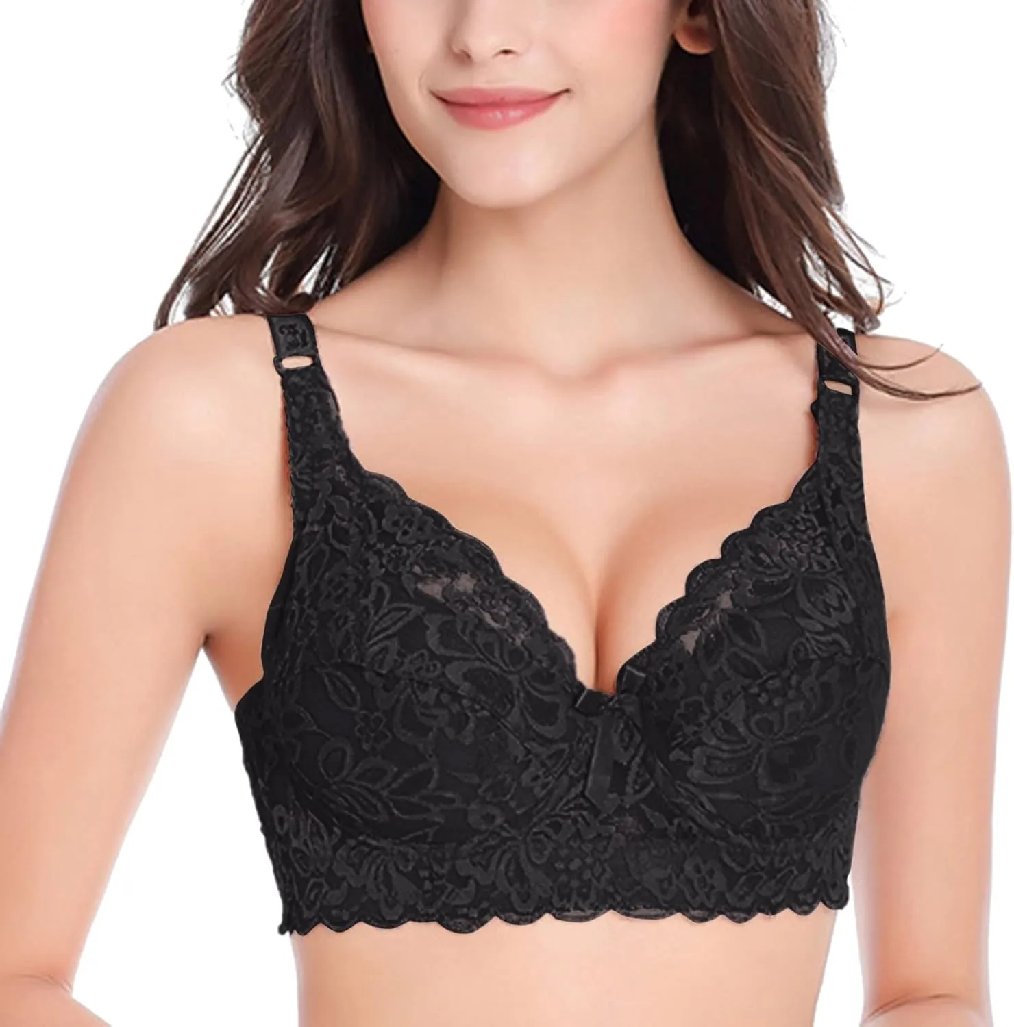 LCMTWX Bralettes for Women Lingerie V-Neck Plus Size Sexy Wireless Underwear Camisole Plus Size Sports Bra Padded Bralette