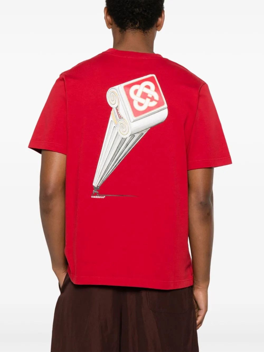 Leaning Column-print T-shirt