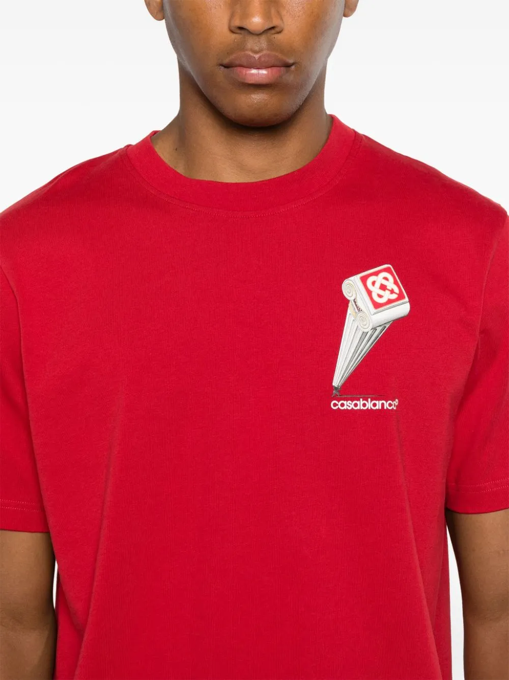 Leaning Column-print T-shirt