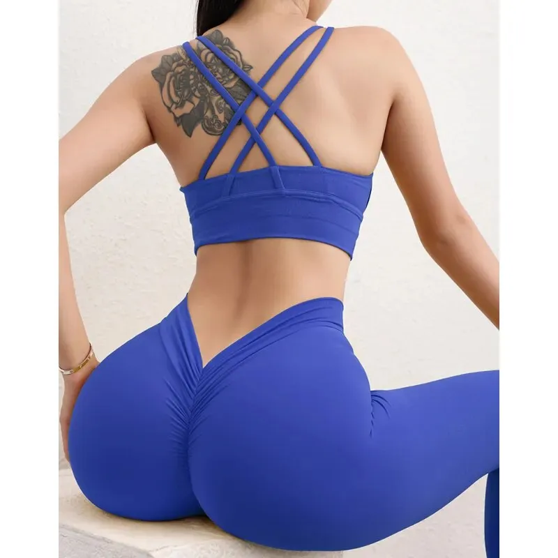 Leggings Knitted High Waist Sports Leggings Yoga Sport Gym