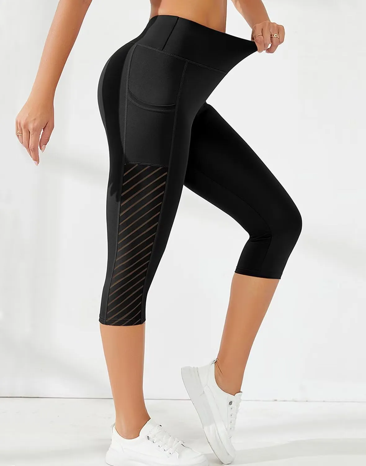 Leggings with Pockets for Women, High Waisted Workout Leggings Gym Running Yoga Pants