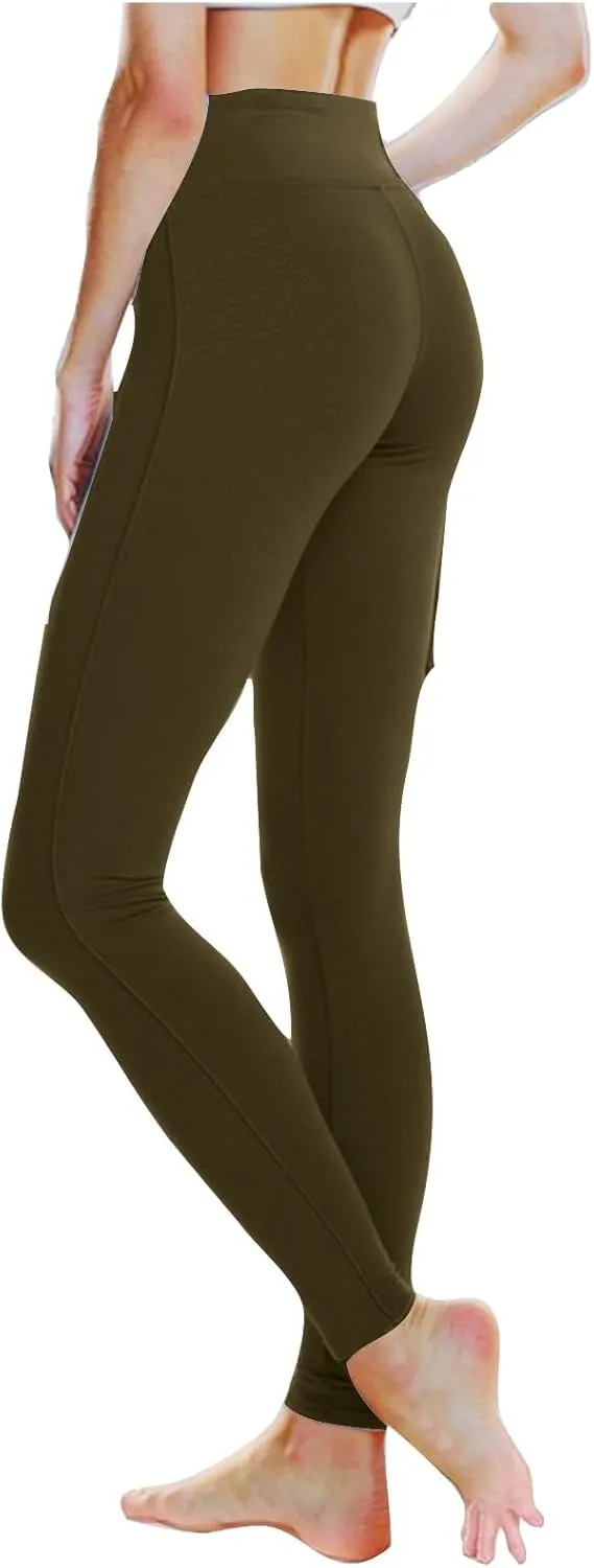 Leggings with Pockets for Women,Leggings for Women Tummy Control,Buttery Soft Yoga Pants for Workout Running Athletic