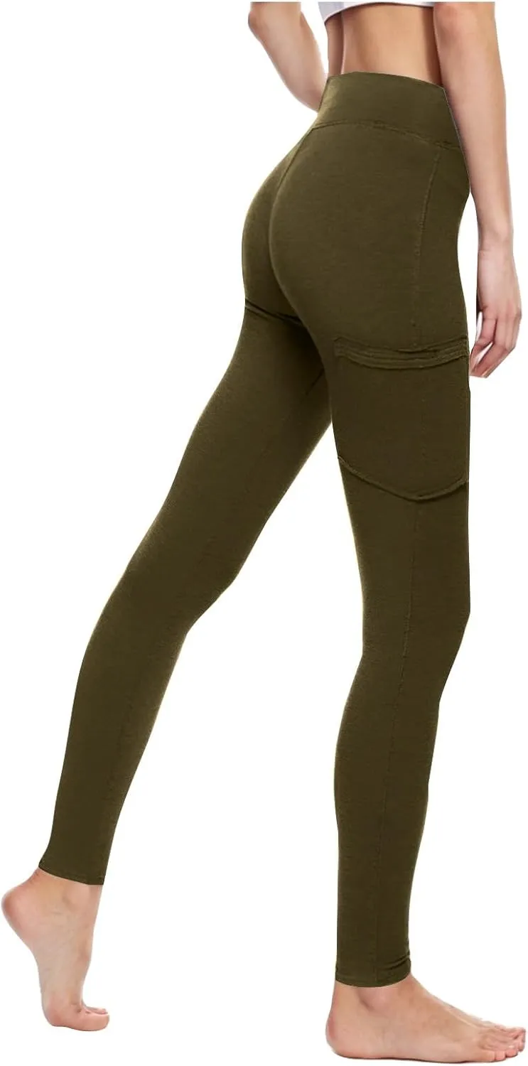 Leggings with Pockets for Women,Leggings for Women Tummy Control,Buttery Soft Yoga Pants for Workout Running Athletic