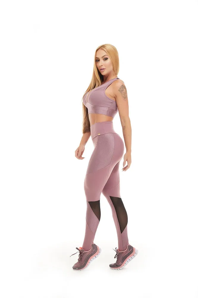 Let's Gym Top Canele Shine - Amethyst