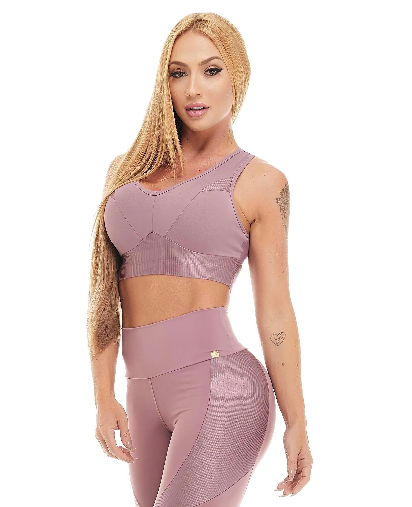 Let's Gym Top Canele Shine - Amethyst