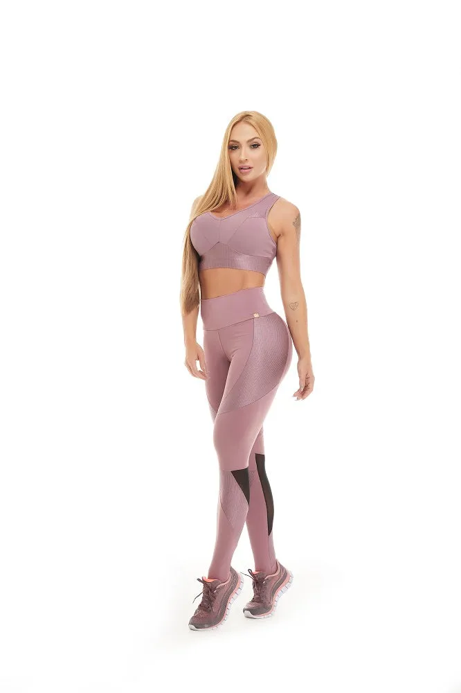 Let's Gym Top Canele Shine - Amethyst