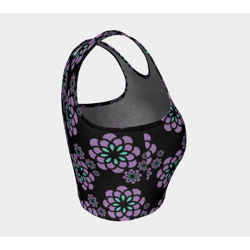 Lilac Bubbles Athletic Crop Top
