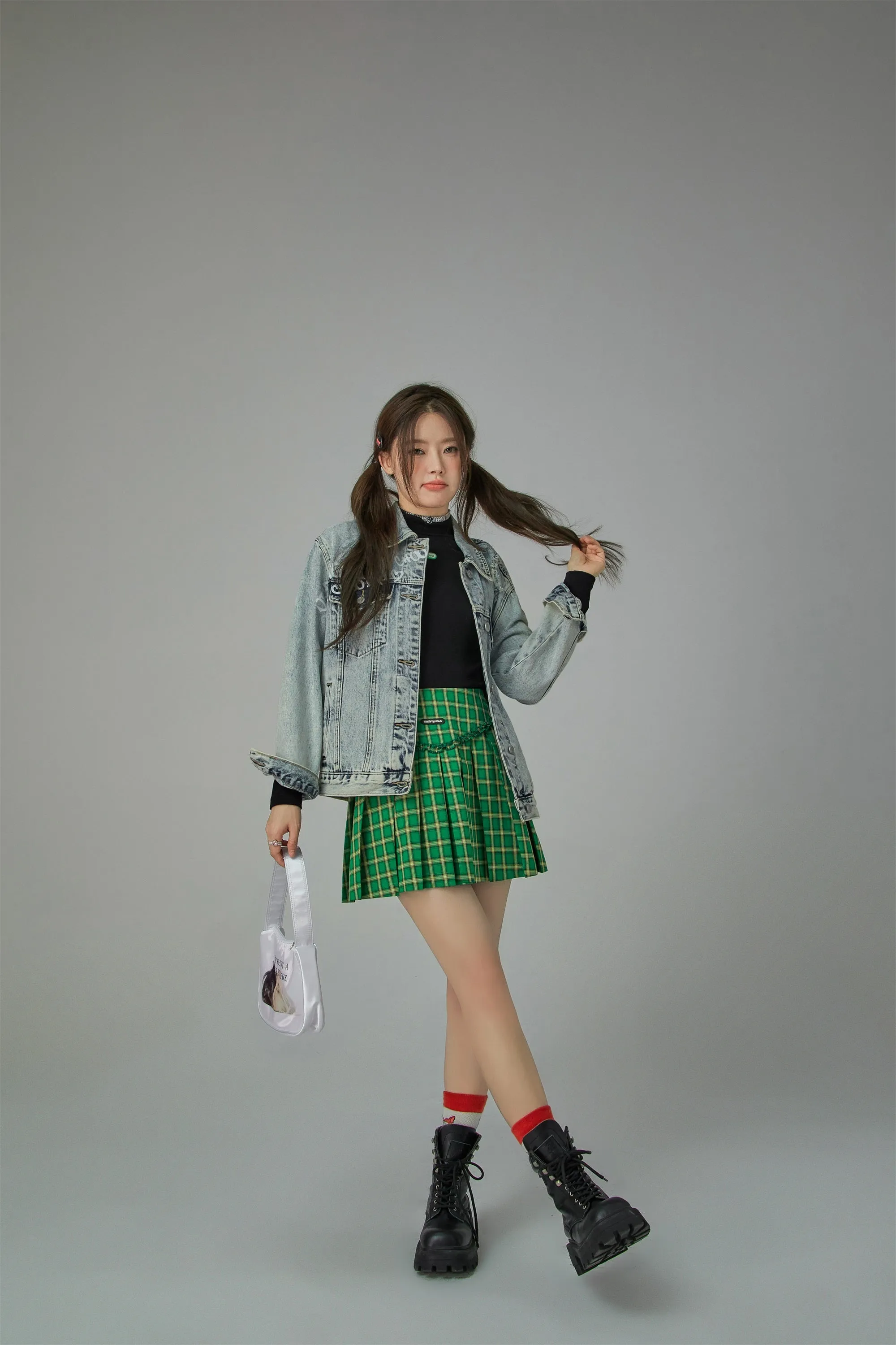 Made By Chuu Check Tennis Skirt