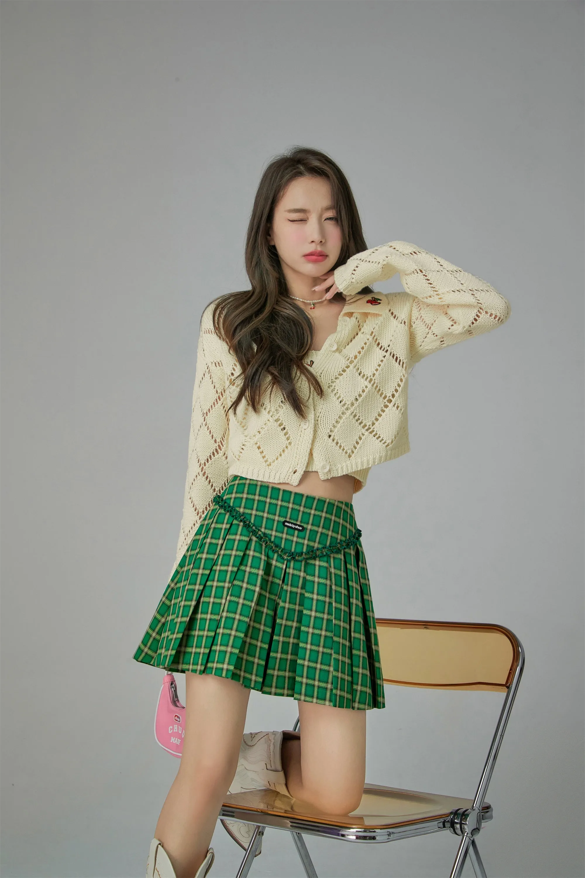 Made By Chuu Check Tennis Skirt