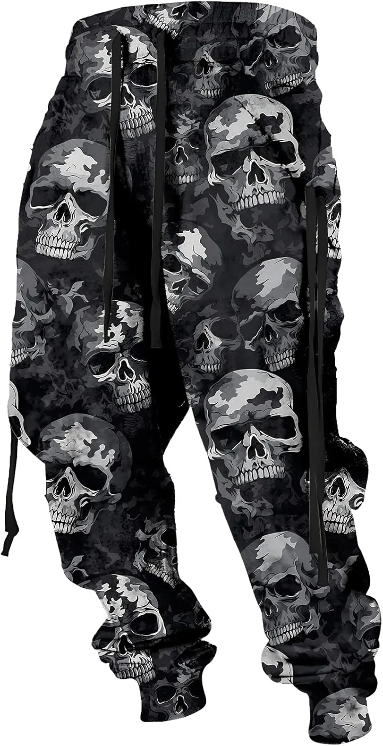 MARSVOVO Mens Western Aztec Pants Vintage Drawstring Fall Sweatpants with Pocket Cool Graphic Baggy Jogger Pants